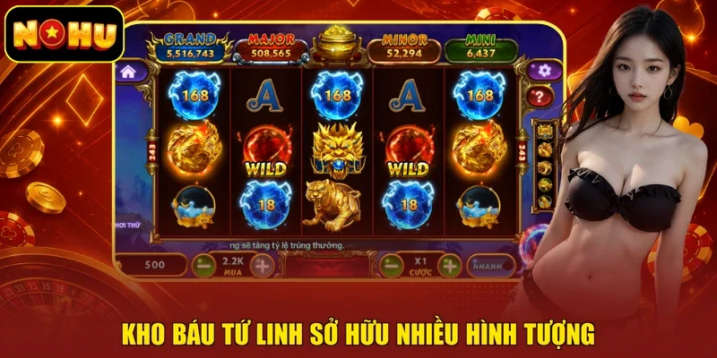 Kho Báu Tứ Linh sở hữu nhiều hình tượng