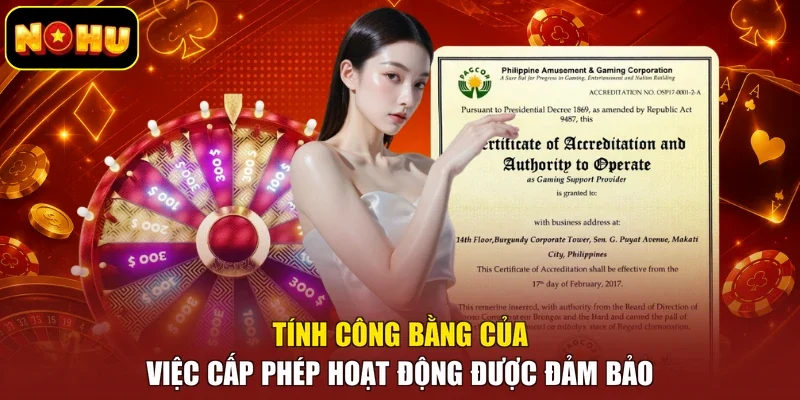 Tính công bằng của việc cấp phép hoạt động được đảm bảo
